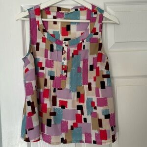 Sleeveless colorful top
